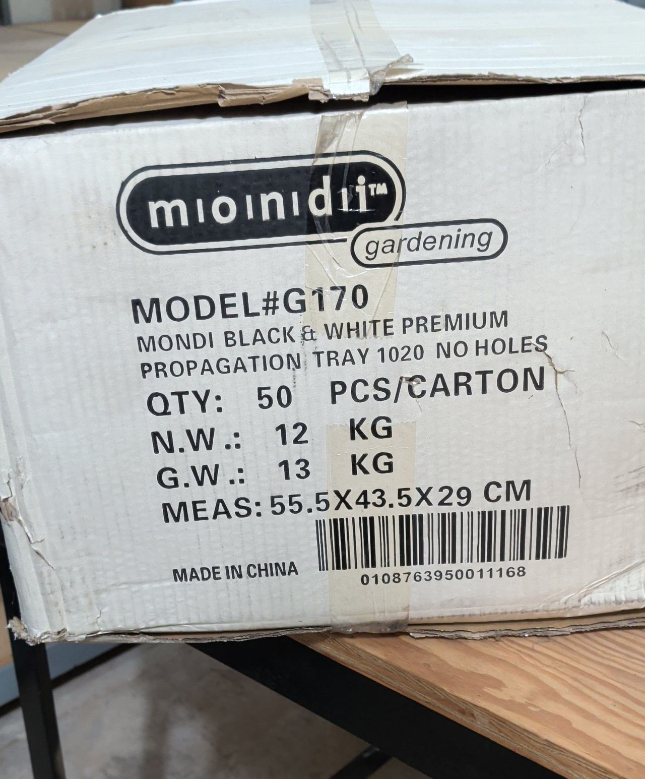 Mondi Black & White Premium Propagation Tray 1020 No Holes (50 Pack)