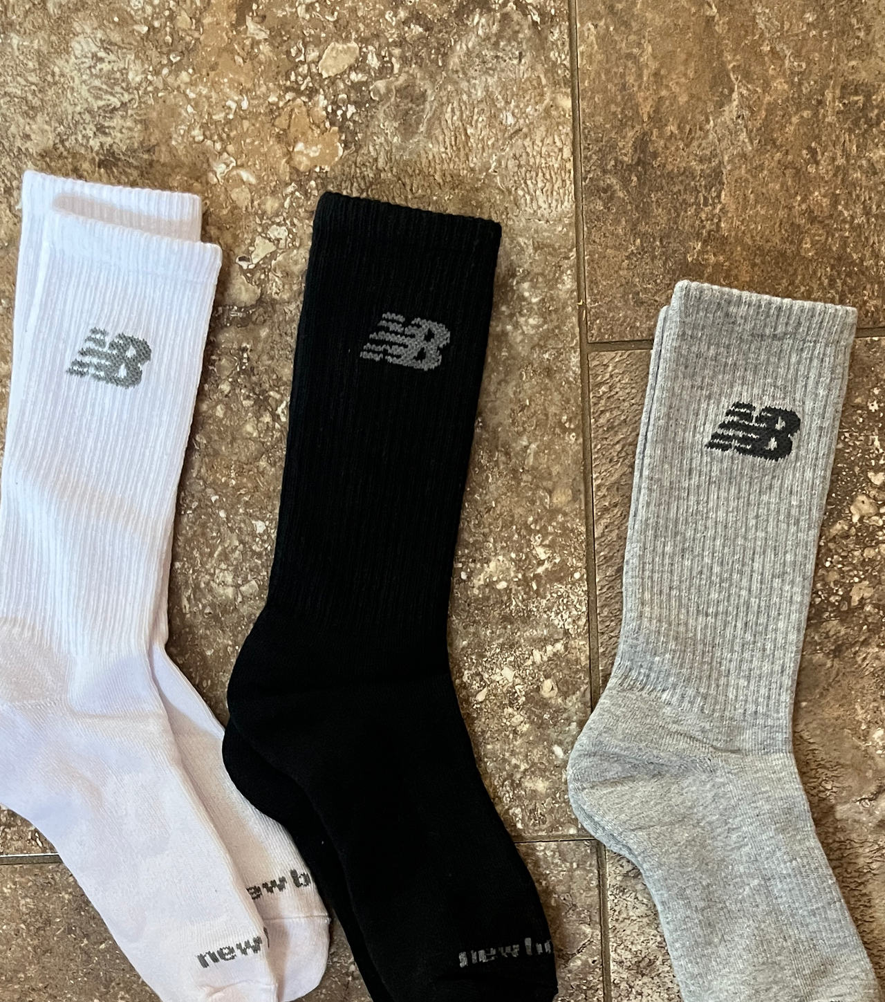 New Balance Performance Crew Socks 3-Pack large brand new
