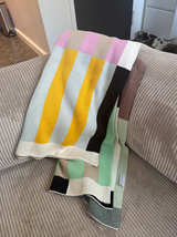 Dusen Dusen Colorblock Knit Throw Blanket - Image 1