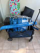 Tommy Bahama Beach bundle; Backpack Beach Chair, Umbrella Set w/ Beach Cart - Image 4