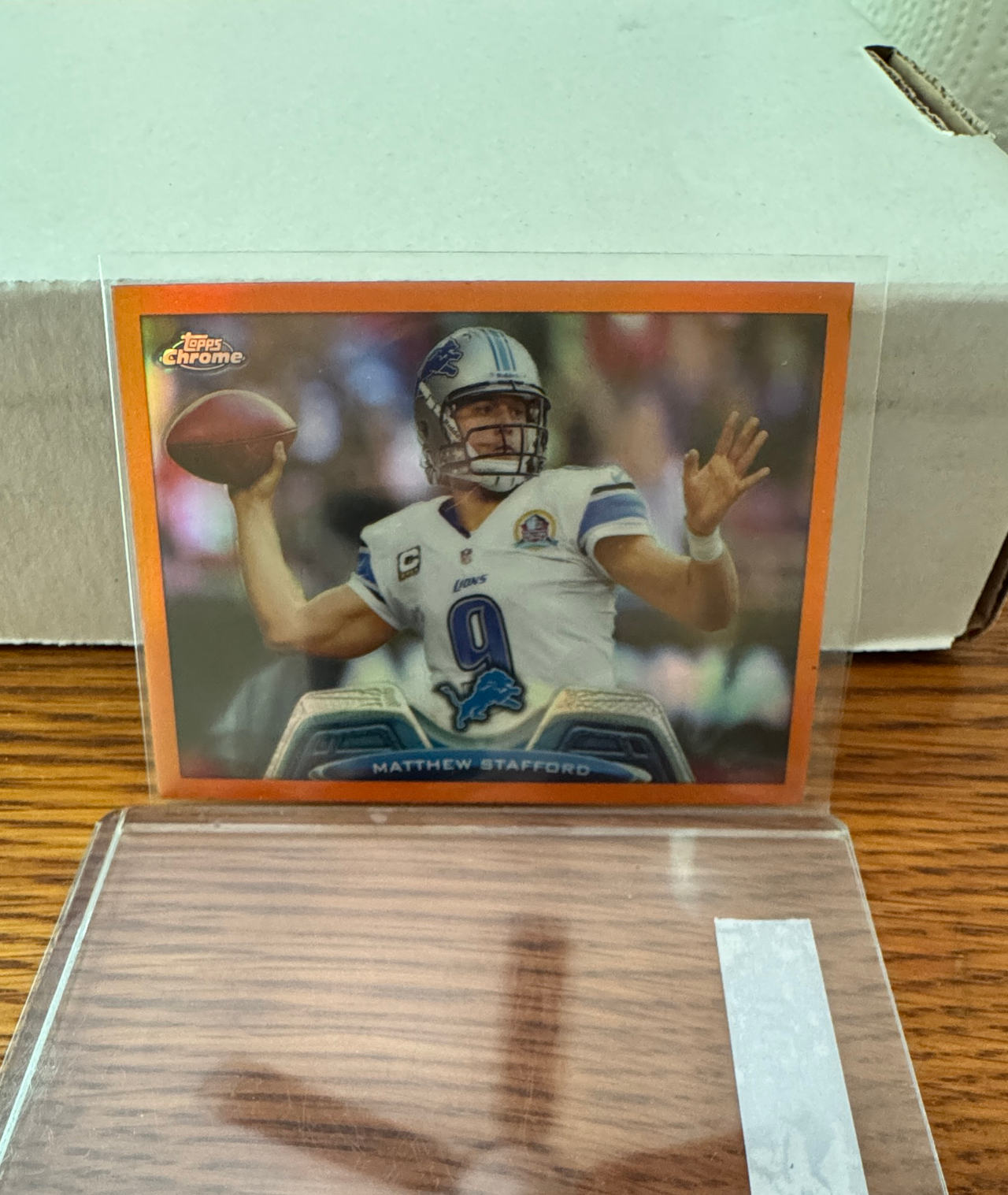 2013 Topps Chrome Matthew Stafford Orange Refractor #100