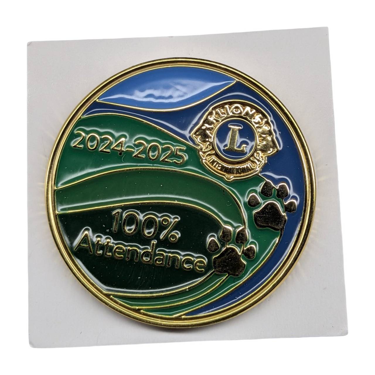 Lions Clubs International 2024-2025 100% Attendance Pin