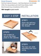 Draworia Pull Out Cabinet Drawer Solid Beechwood - Image 5