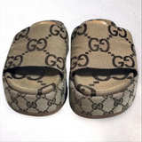 Gucci Angel GG Canvas Platform Slide Sandal - Image 1