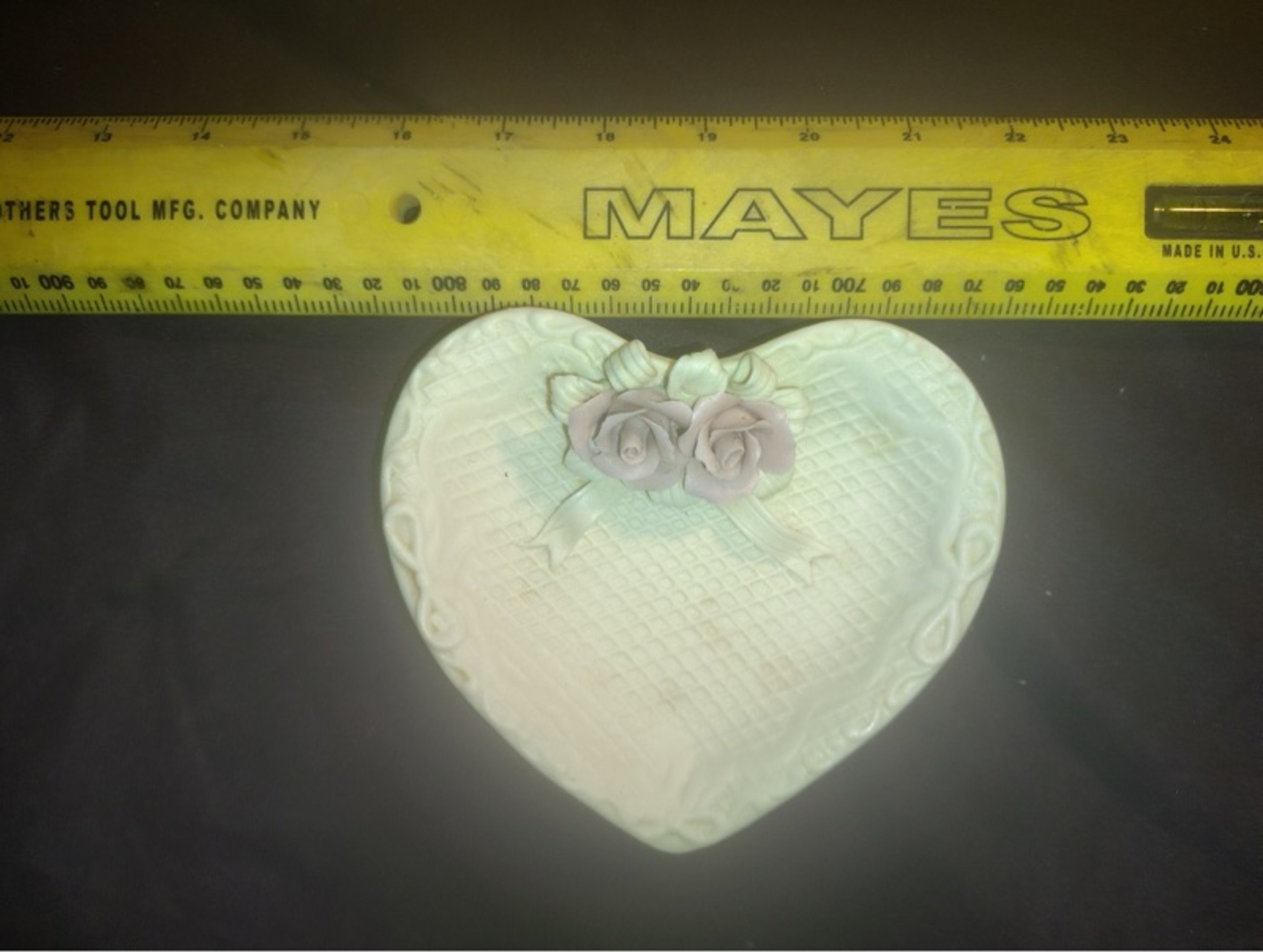 Vintage Jasperware Heart-Shaped Trinket Dish