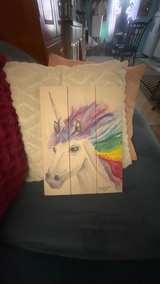 Cheryl Bogata Rainbow Unicorn Wood Slat Wall Art - Image 2