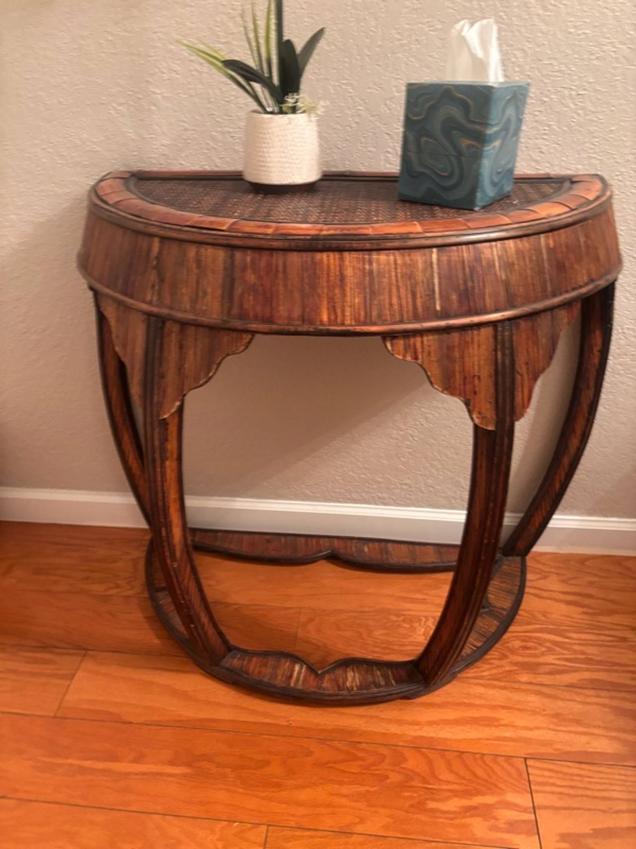 Round Wooden Pedestal Side Table
