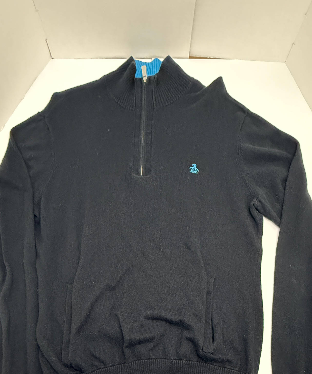 Original Penguin Men's Quarter-Zip Pullover Sweater Large