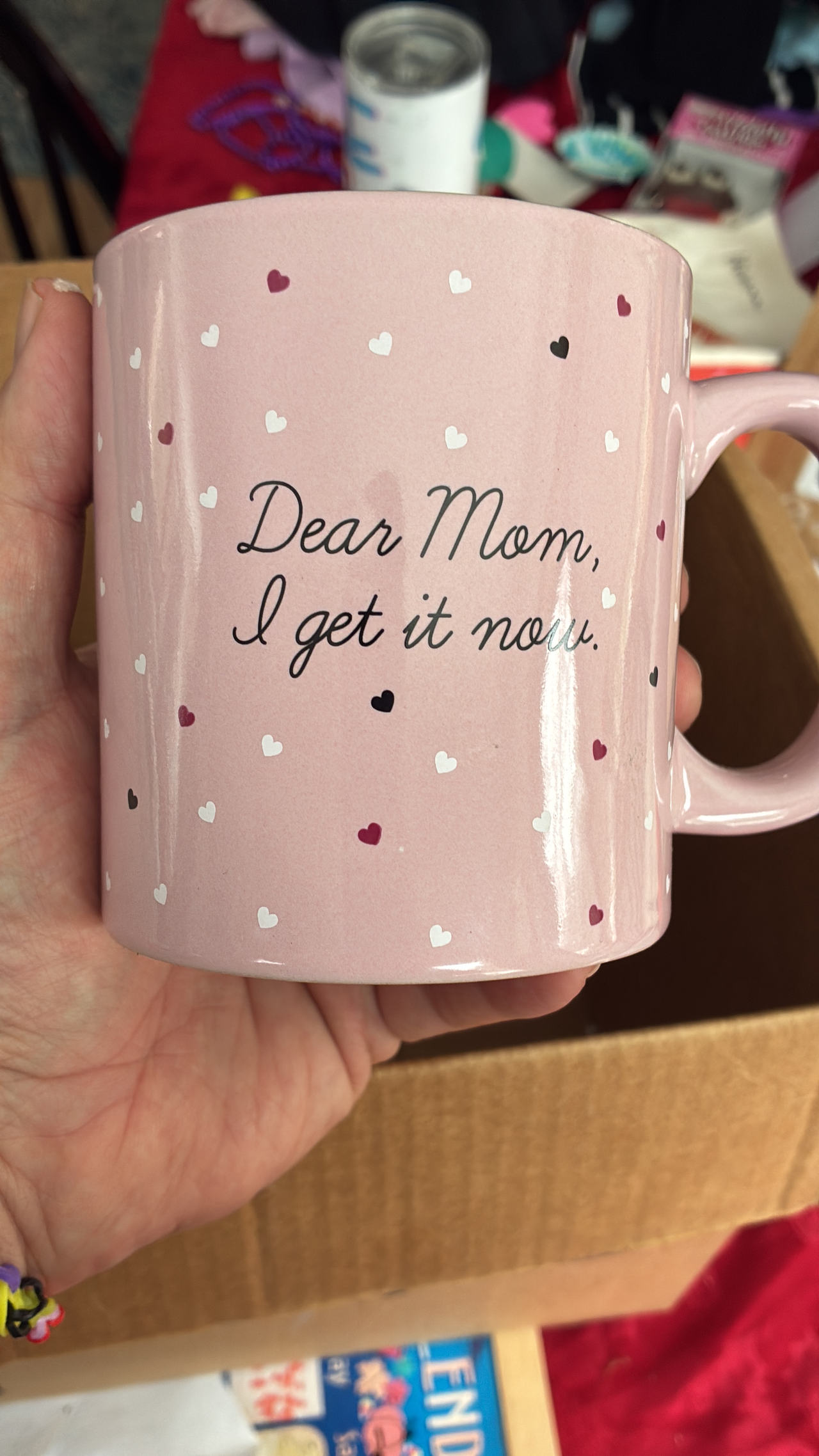 Dear Mom I Get It Now Pink Heart Mug
