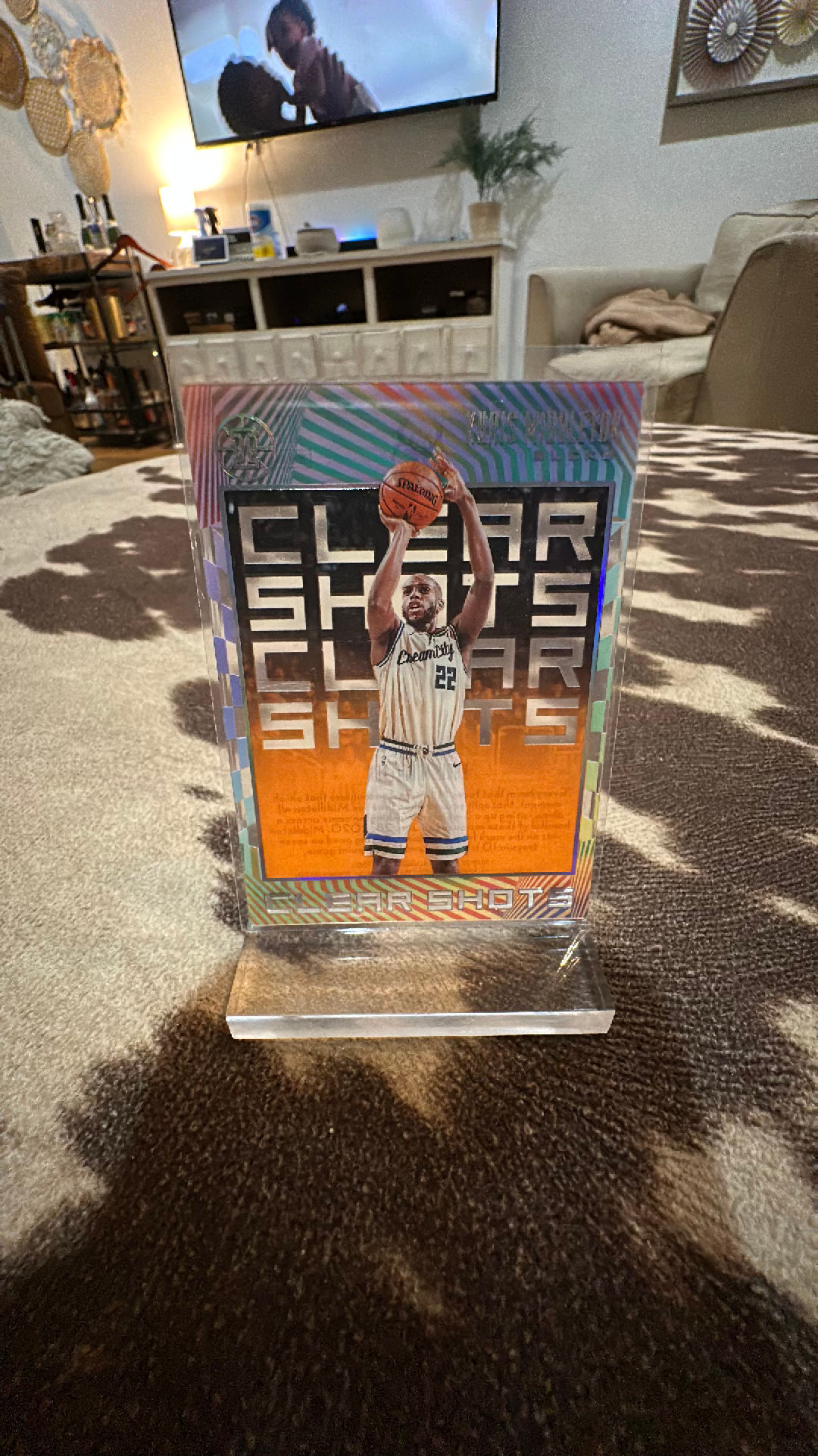 Khris Middleton Panini Illusions Clear Shots 2019-20 NBA Card