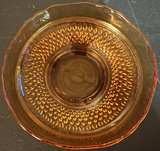 Indiana Glass Amber Bowl with Diamond Point Pattern - Image 2