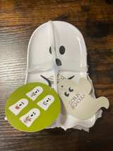 Goblin & Ghoul White Ghost Melamine Appetizer Plates - Image 1
