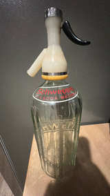Vintage Glass Seltzer Bottle Soda water Schweppes  - Image 3