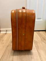 Vintage 1970s Mid-Century Faux Leather Suitcase - Image 3