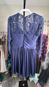 Adrianna Papell Navy Lace Formal Cocktail Wedding Guest Dress Size 8 NWT - Image 3