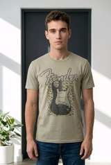 Fender Men's Stratocaster Leopard Graphic T-Shirt sz Large - Image 4