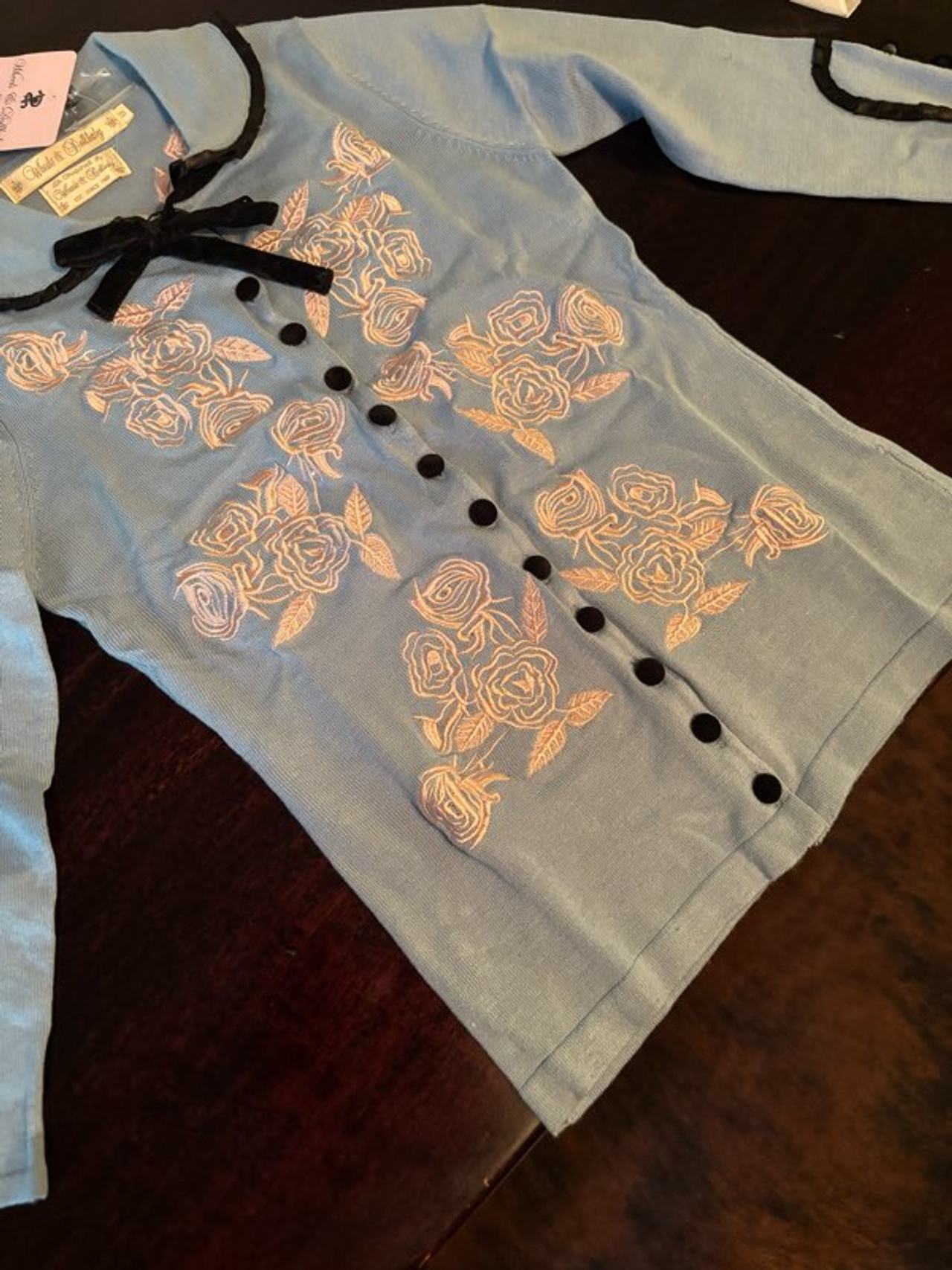 Wheels and Dollsbaby -Baby Blue Brand New-Dita V Teese Limited Edition Cardigan