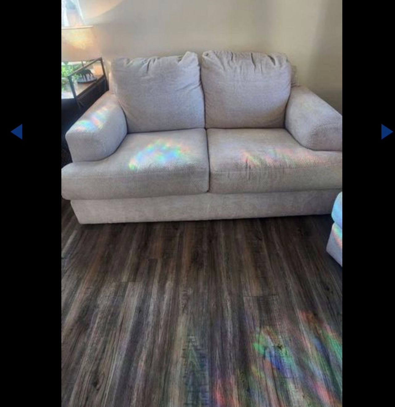 Ashley Beige Fabric Loveseat
