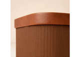 LA JOLIE MUSE Fluted Cardboard Storage Baskets Set of 3 Chocolate Brown - Image 4