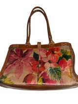 Patricia Nash Floral Leather Tote Bag - Image 2