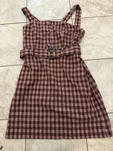 Essue Plaid Button-Front Dress with Belt - Image 1