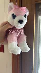 Justice Pink Husky Plush Purse with Sequin Collar - Image 6