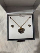 Knot Pendant Necklace and Earring Set - Image 2