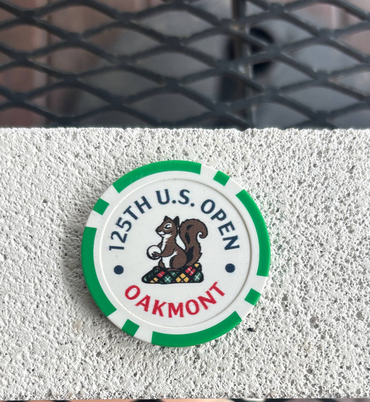 125th U.S. Open Oakmont Poker Chip Ball Marker
