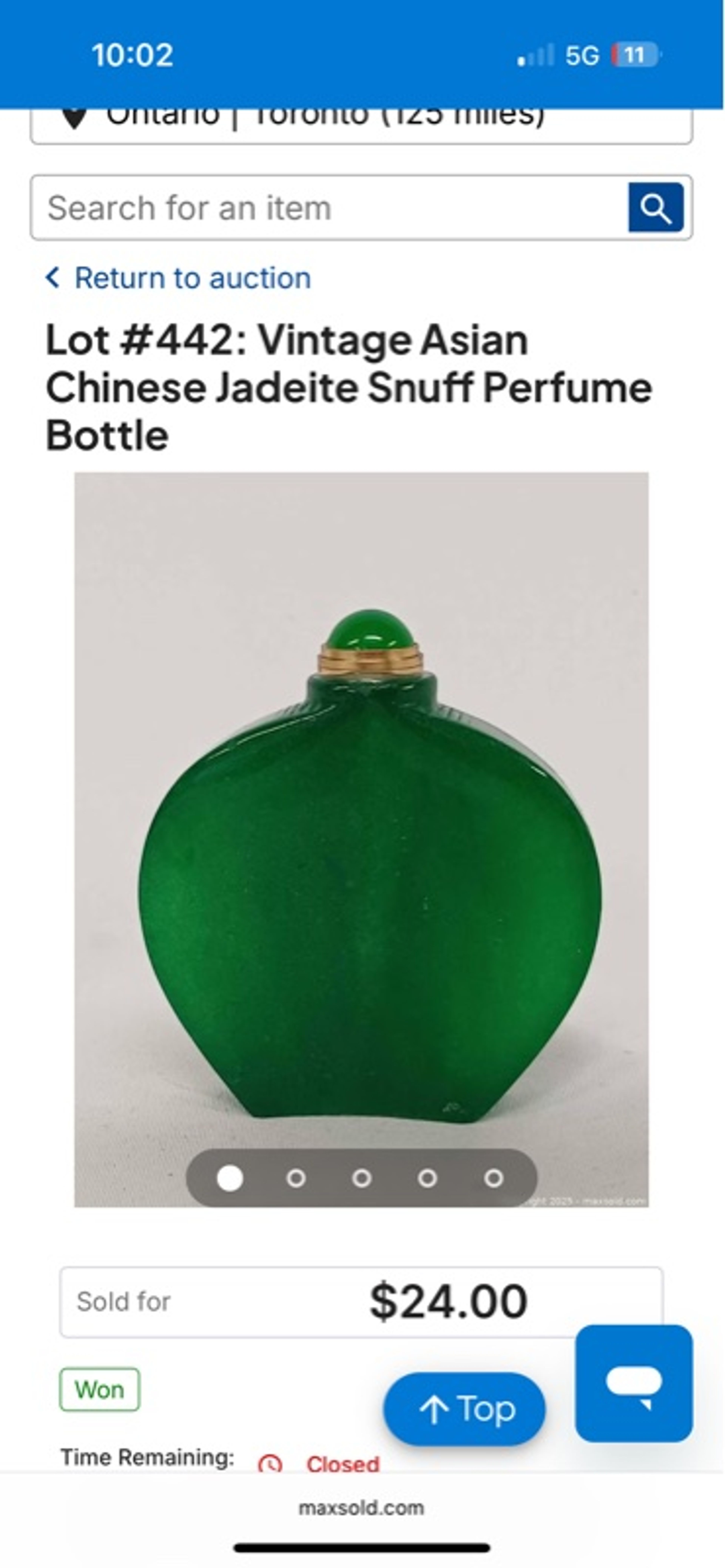 Antique Emerald Green Vintage Perfume Bottle