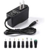 12V 2A Power Supply AC Adapter Replacement with 8 Tips, Regulated 12 Volts - Image 1