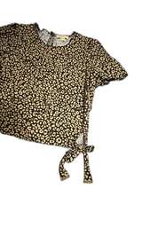 Madewell Side-Tie Top in Leopard Print - Image 1