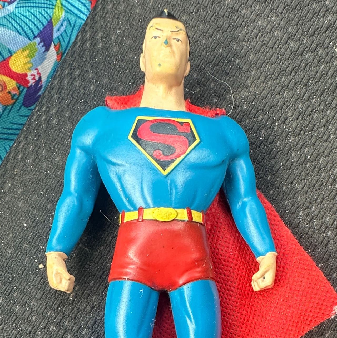 Vintage Superman Action Figure with Fabric Cape