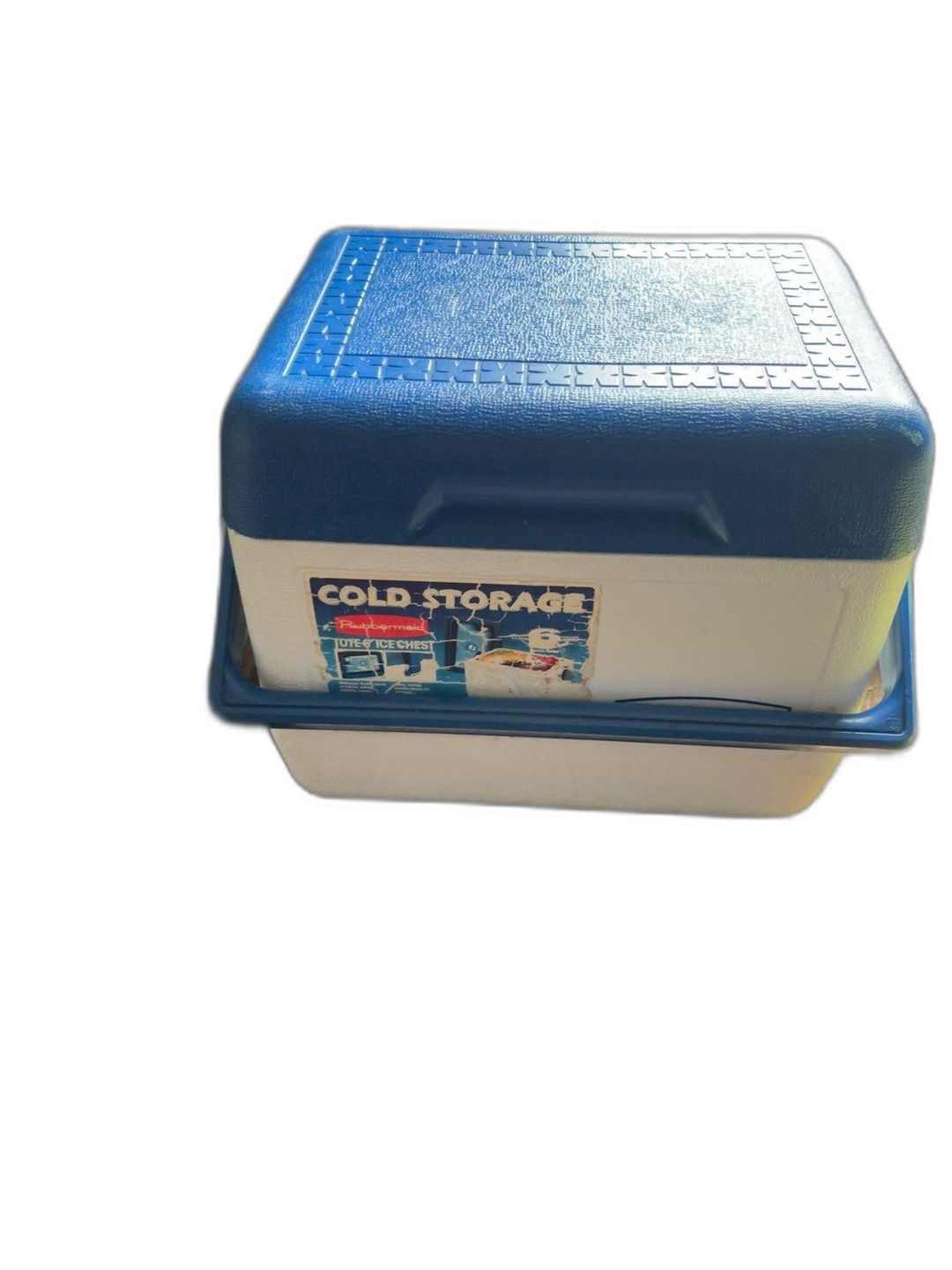 Rubbermaid 12 Qt Cooler with Blue Lid