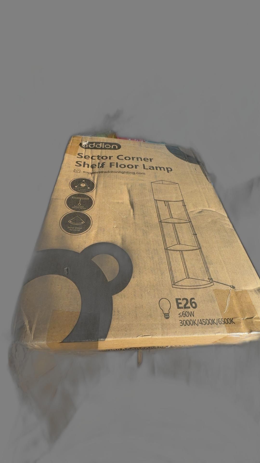 Addlon Corner Lamp 5-Tier Shelf Floor Lamp