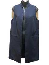 Vintage Zara Basic Navy Blue Longline Sleeveless Vest - Image 4