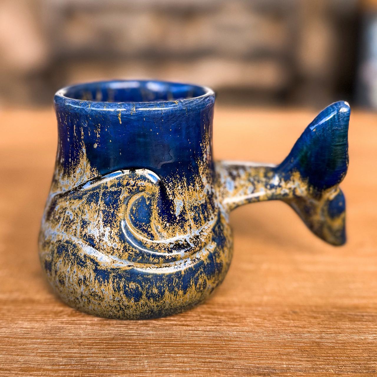 Doug Wylie Hand-Thrown Whale Tail Ceramic Mug