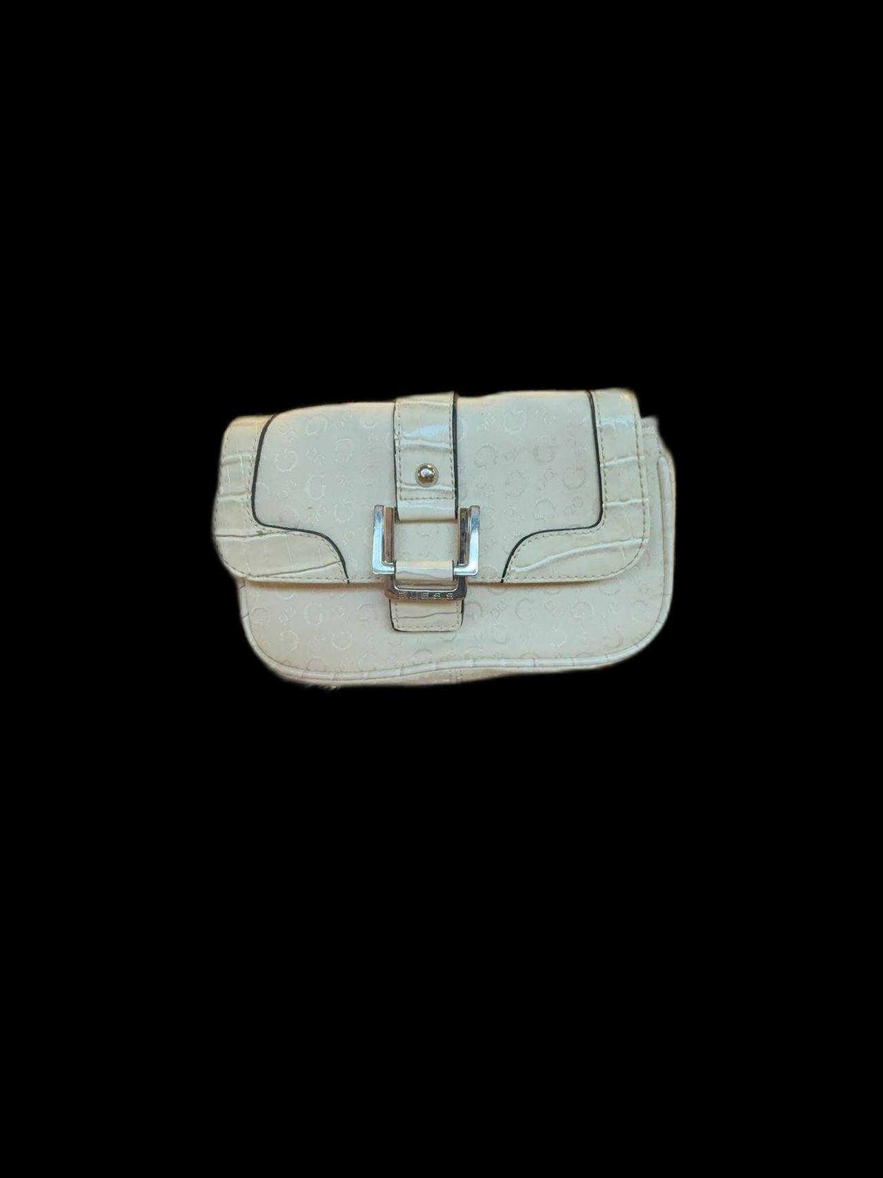 Guess White Leather Shoulder Bag