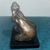 Signed Lillian Schwartz Abstract Bronze Figure Sculpture on Black Base - Image 4
