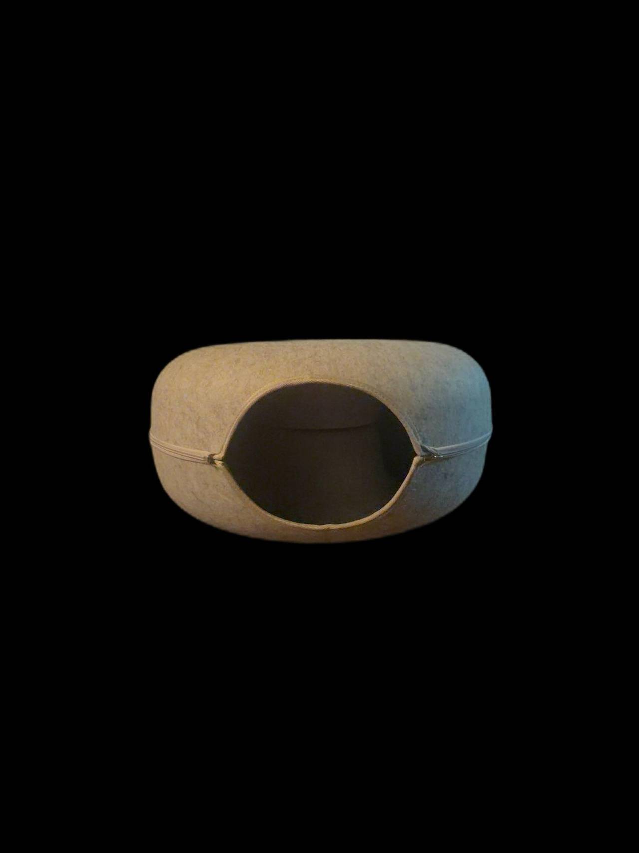 iCAGY Large Grey Donut Cat Tunnel Bed