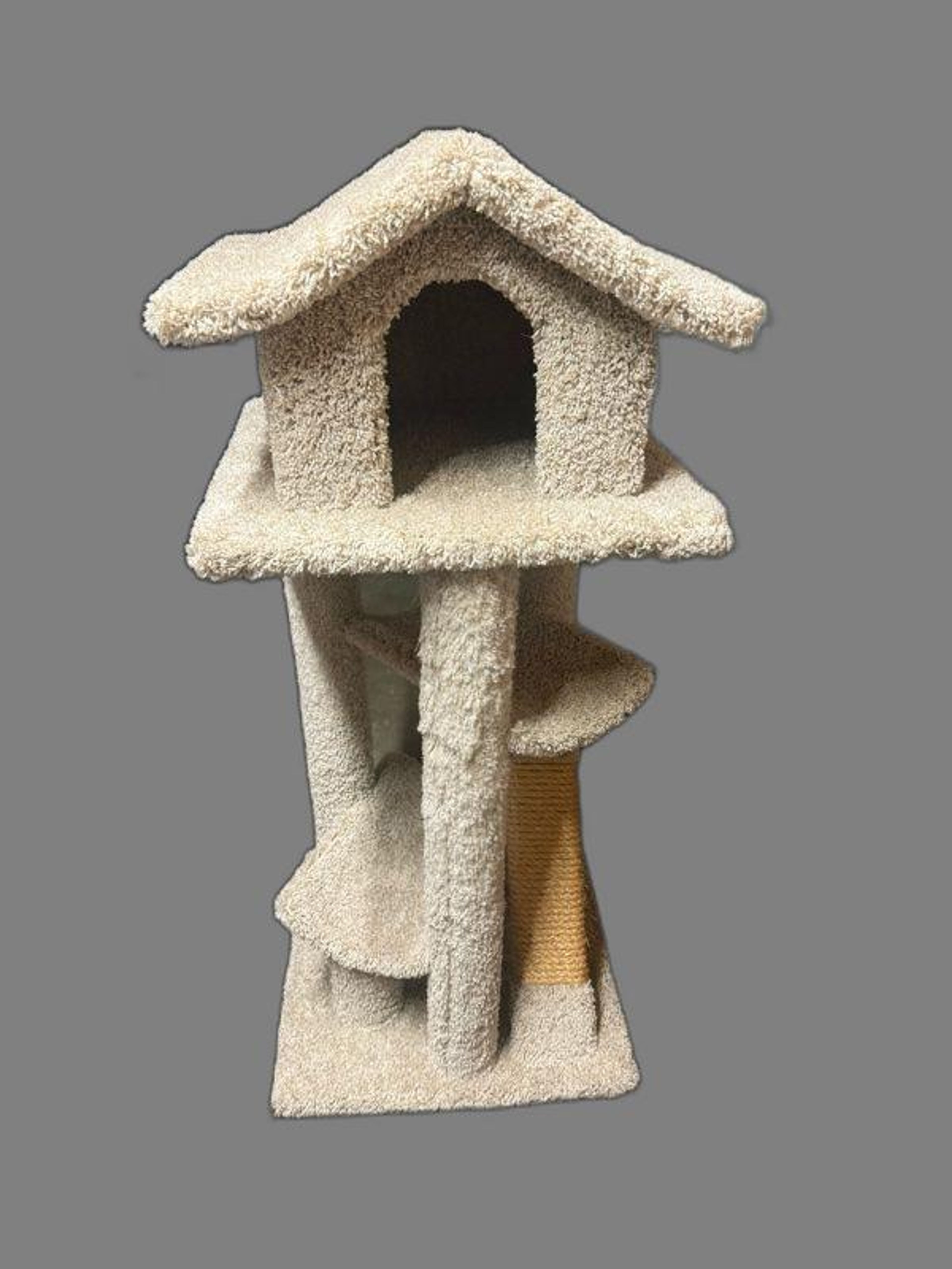 New Cat Condos Premier Mini Cat Pagoda House Brown