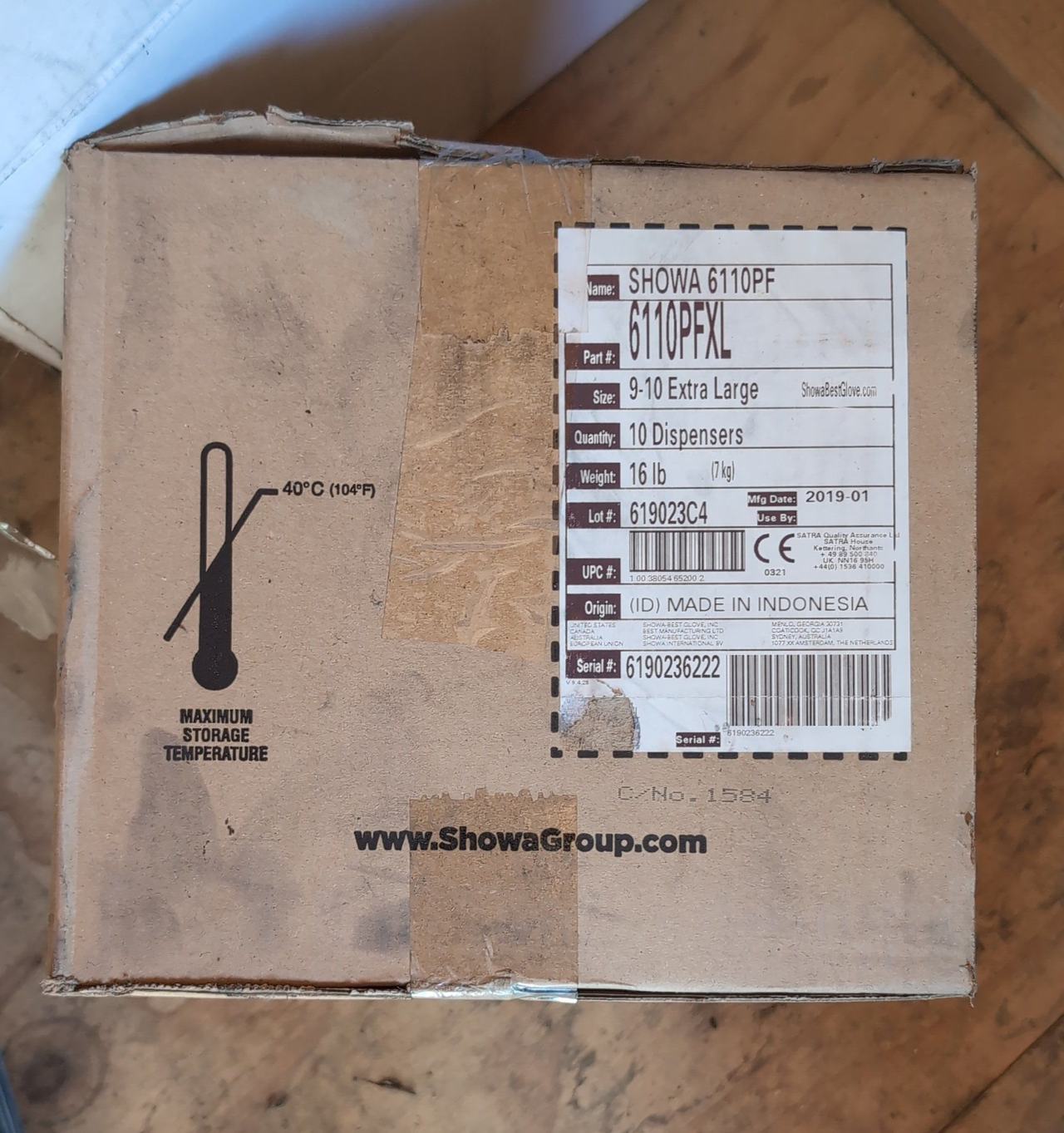 Showa 6110PF Biodegradable Nitrile Gloves Case