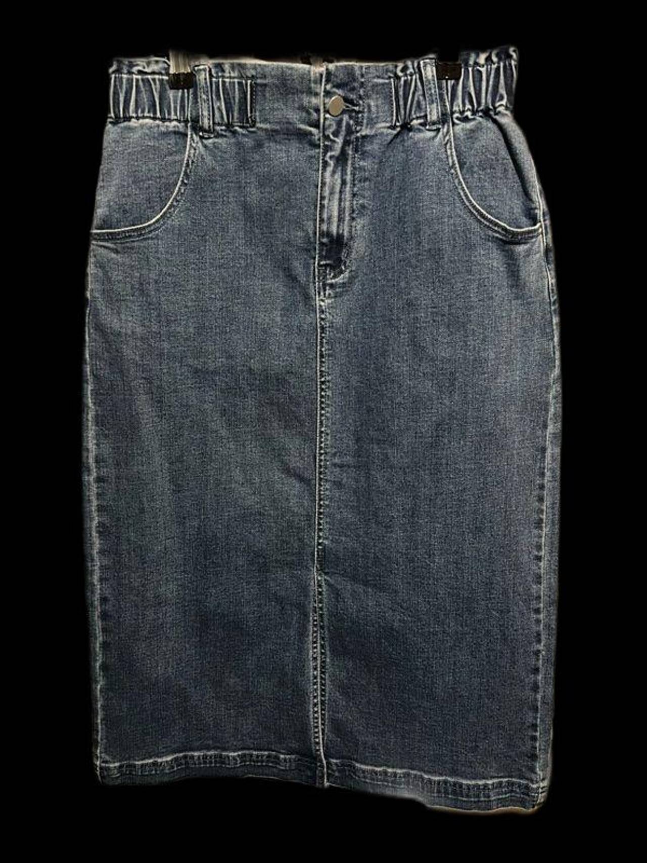 SEED HERITAGE Denim Midi Skirt SIZE 12 
