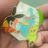 Pokemon Totodile Chikorita Tepig Enamel Pin - Image 3
