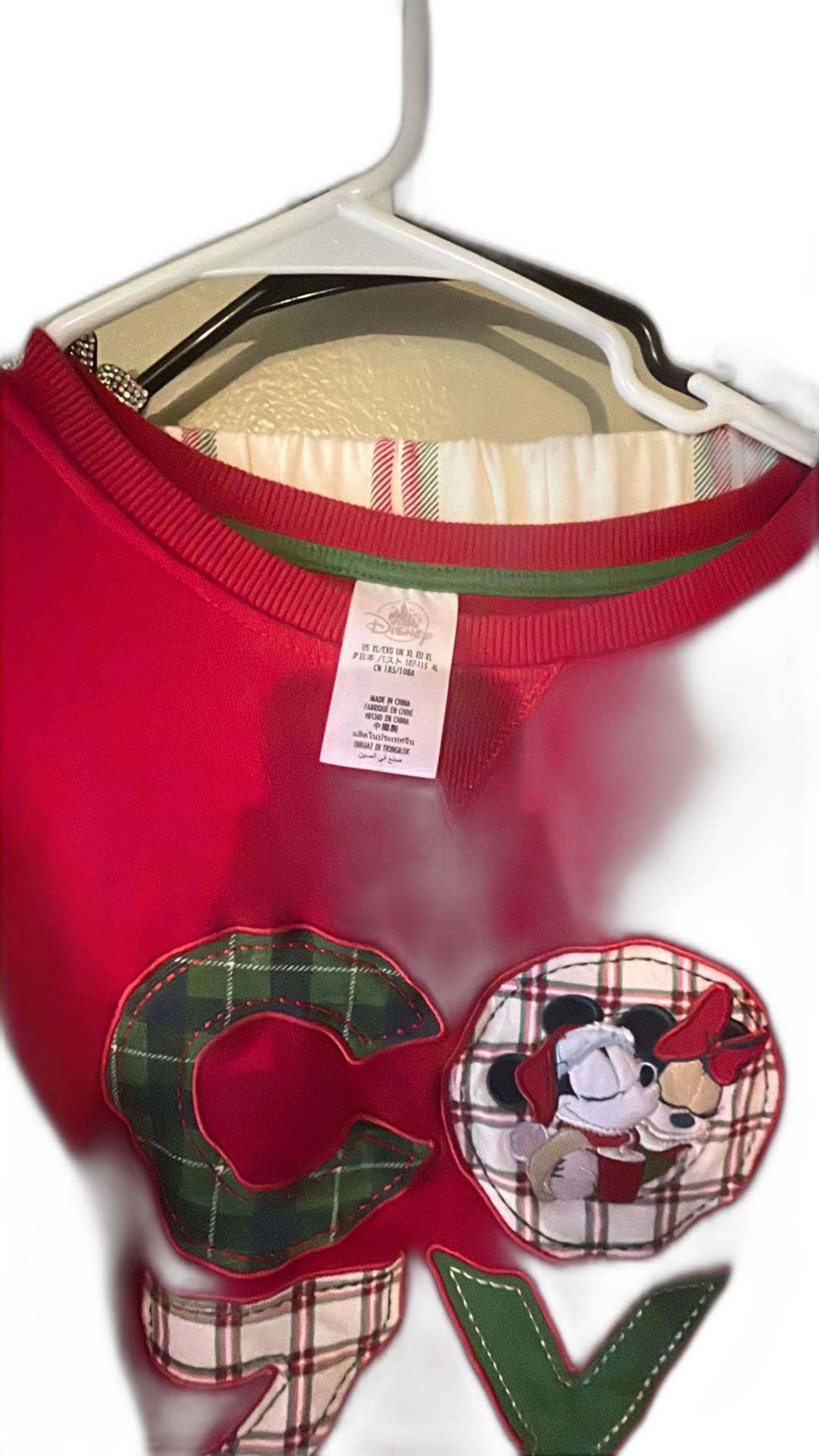 Disney Women's Red Cozy Mickey & Minnie jogger pajama size XL
