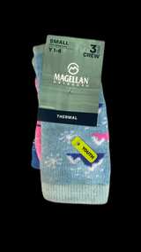 Magellan Outdoors Thermal Youth Crew Socks (3 Pair, Small) - Image 1