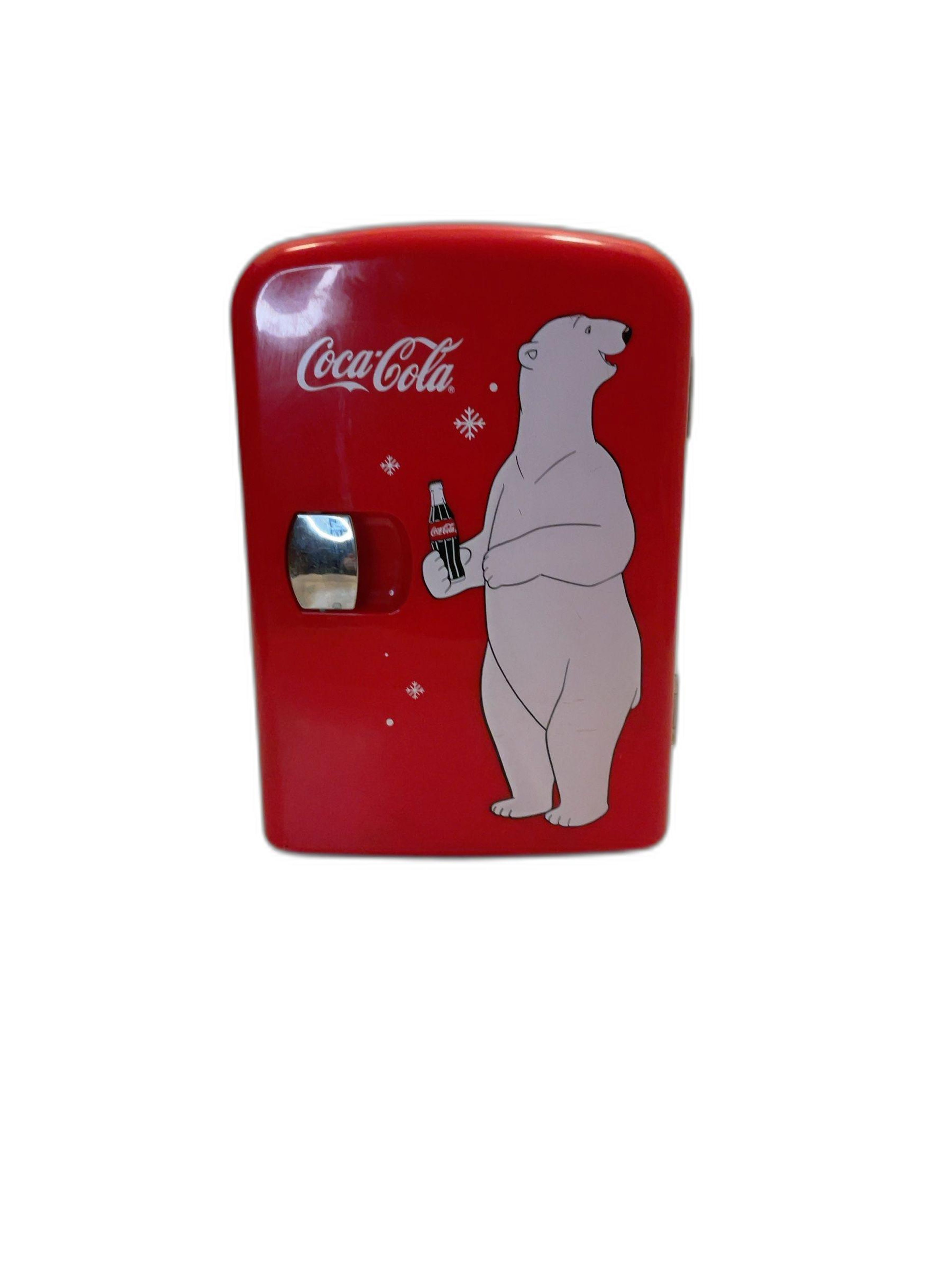 Coca-Cola Retro Mini Fridge Red with White Polar Bear