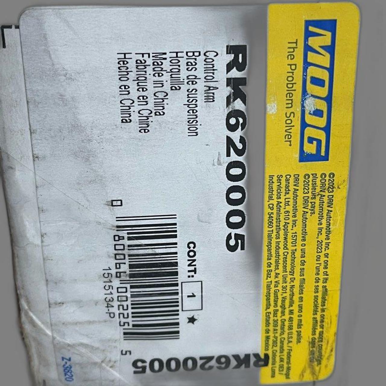 Moog RK620005 Front Left Lower Control Arm 01-07 Caravan Town & Country Voyager