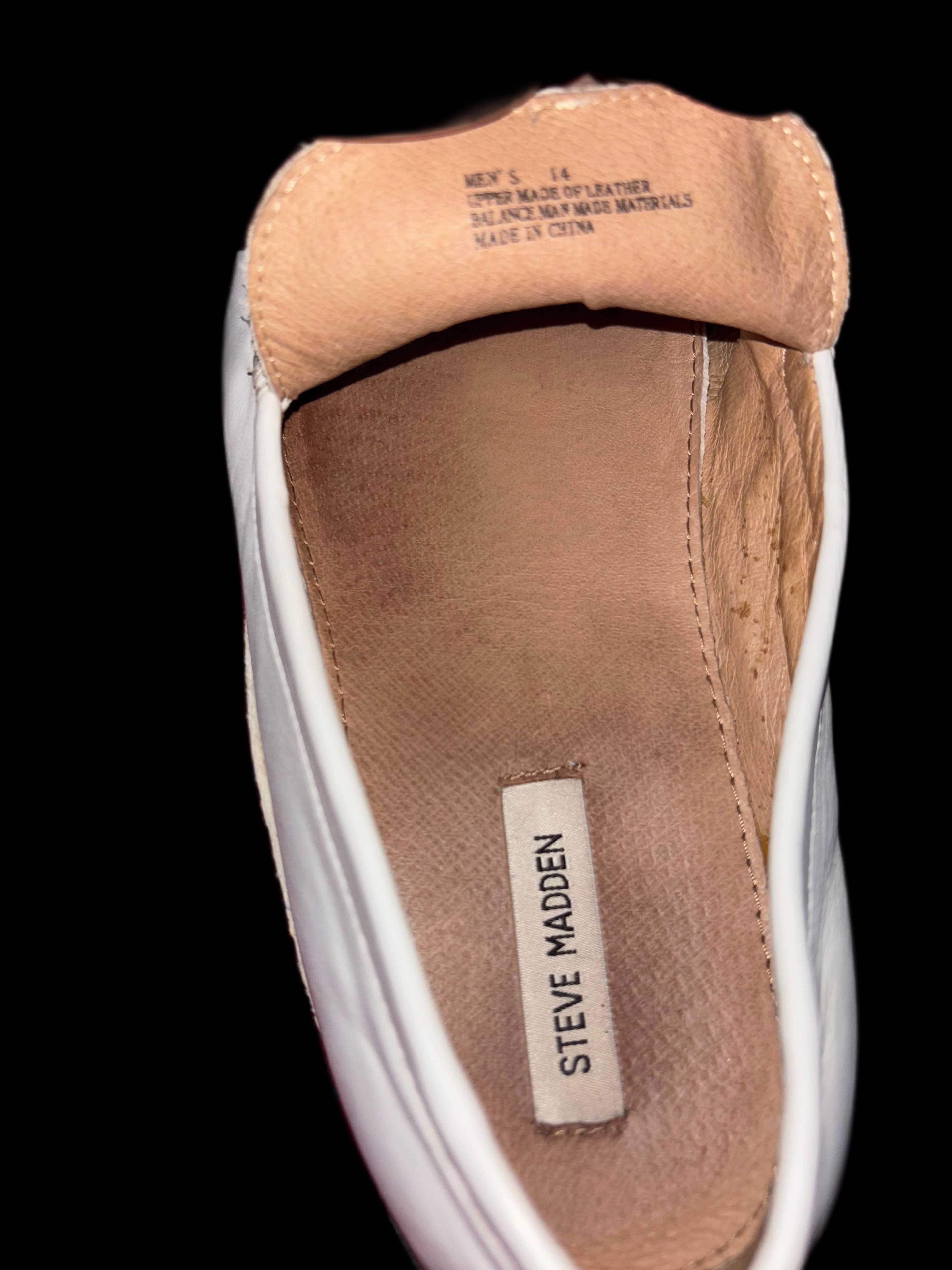 Steve Madden White Slip-On Loafers/ size 14 - Image 2