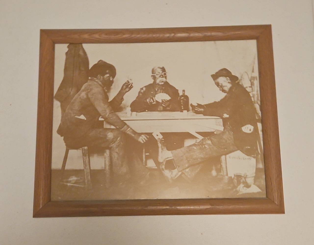 Miners Playing Cards Framed Art Print