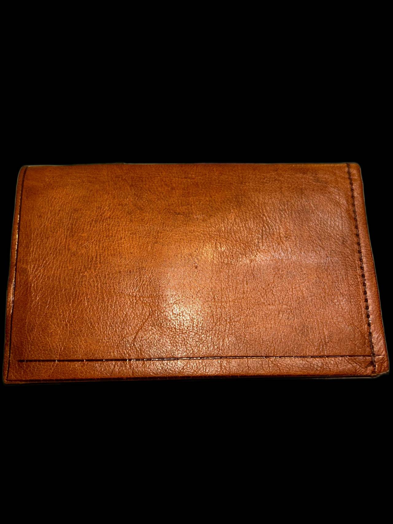 Vintage Moroccan Women’s Brown Leather Long Wallet